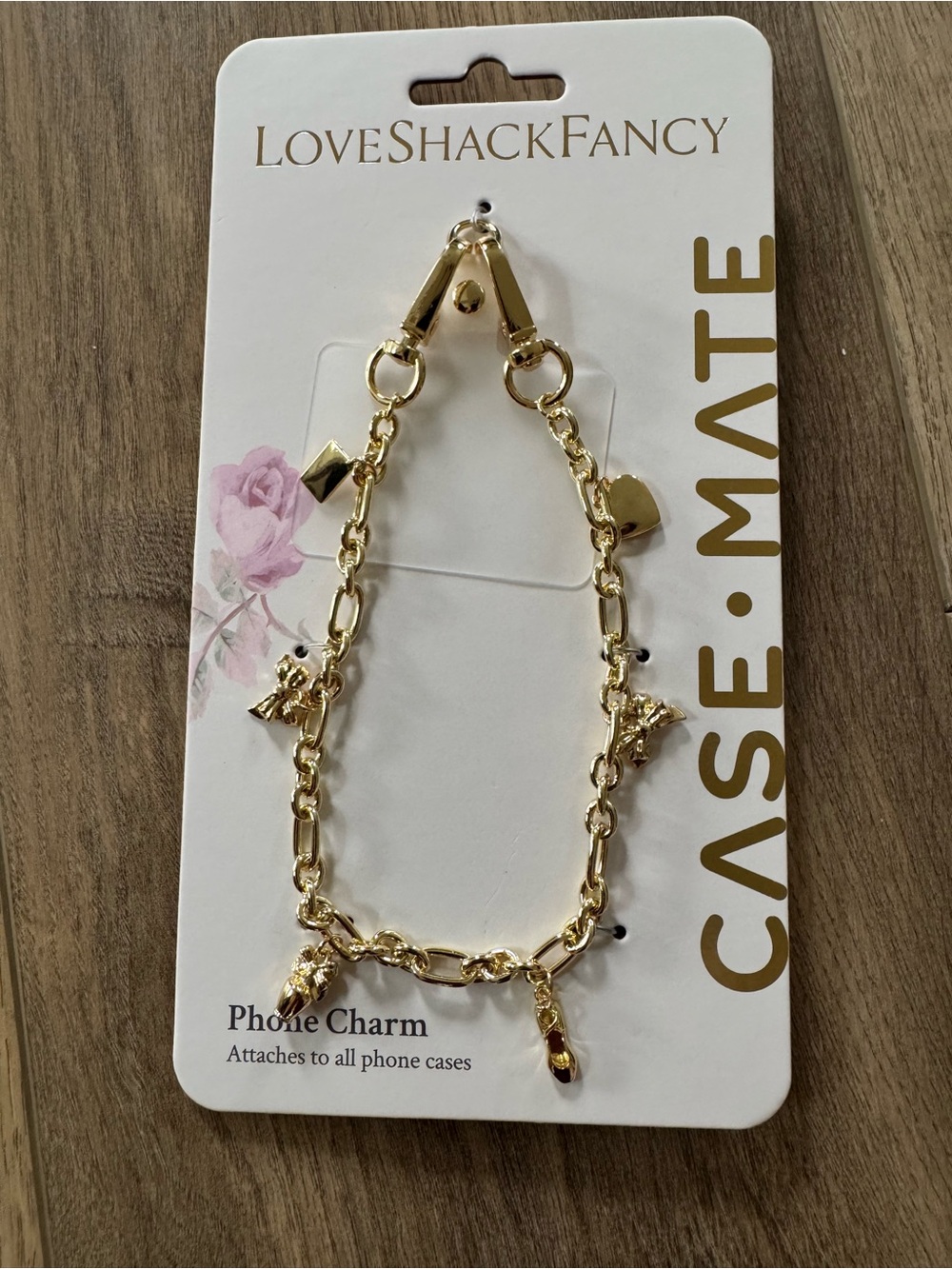 case-mate LoveShackFancy     Gold Charm Phone Bracelet